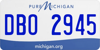 MI license plate DBO2945