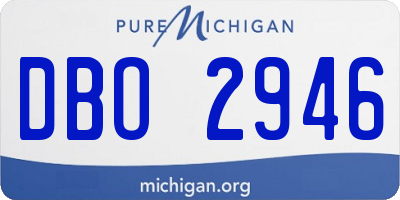 MI license plate DBO2946