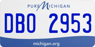 MI license plate DBO2953