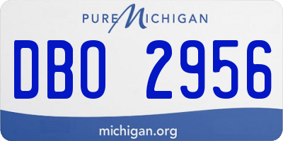 MI license plate DBO2956