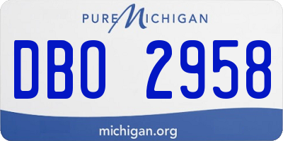 MI license plate DBO2958