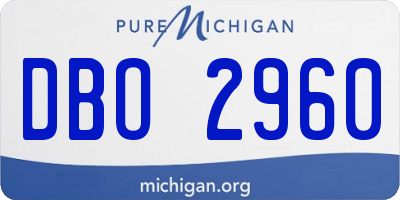 MI license plate DBO2960