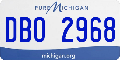 MI license plate DBO2968