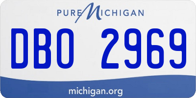 MI license plate DBO2969