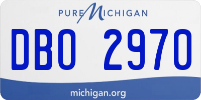 MI license plate DBO2970