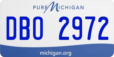 MI license plate DBO2972