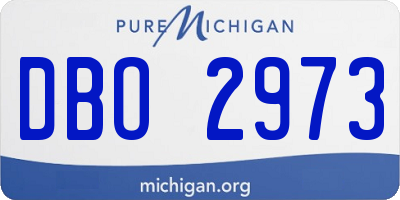 MI license plate DBO2973