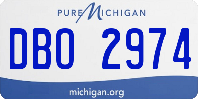 MI license plate DBO2974