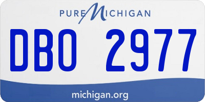 MI license plate DBO2977