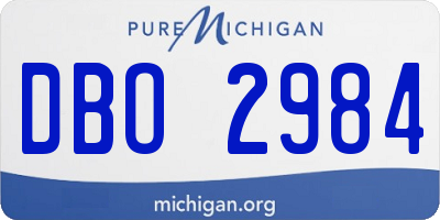 MI license plate DBO2984