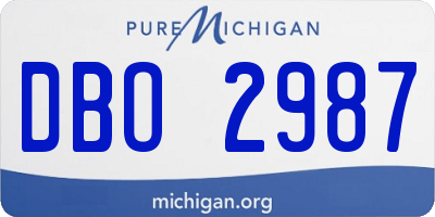 MI license plate DBO2987