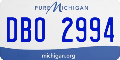 MI license plate DBO2994