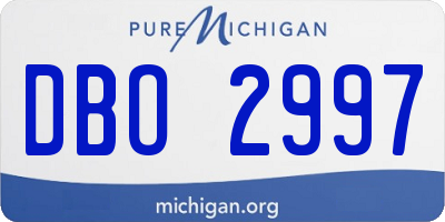 MI license plate DBO2997