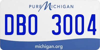 MI license plate DBO3004