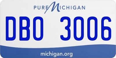 MI license plate DBO3006