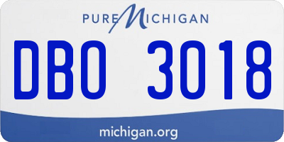 MI license plate DBO3018
