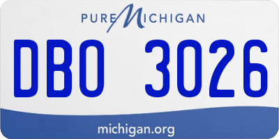 MI license plate DBO3026