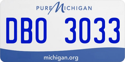 MI license plate DBO3033