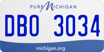 MI license plate DBO3034