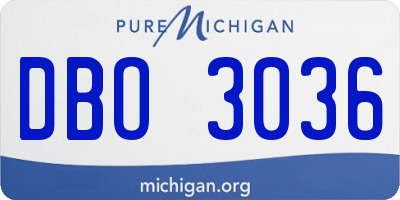 MI license plate DBO3036