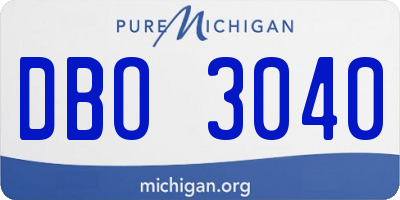 MI license plate DBO3040