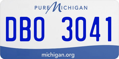 MI license plate DBO3041