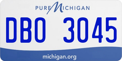 MI license plate DBO3045