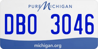 MI license plate DBO3046