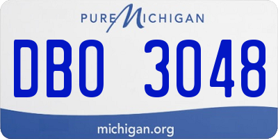 MI license plate DBO3048
