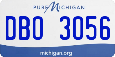 MI license plate DBO3056