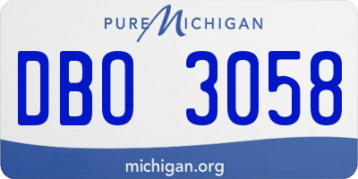 MI license plate DBO3058