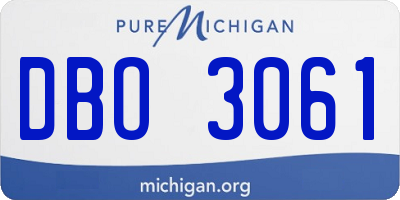 MI license plate DBO3061