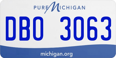 MI license plate DBO3063