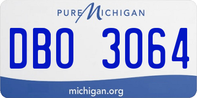 MI license plate DBO3064