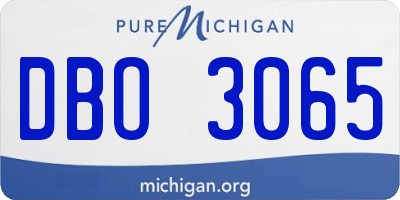 MI license plate DBO3065
