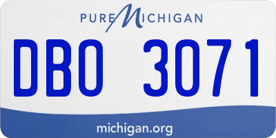 MI license plate DBO3071