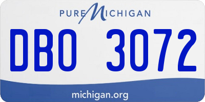 MI license plate DBO3072