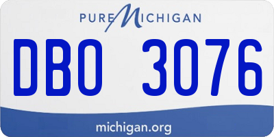 MI license plate DBO3076