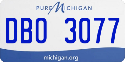 MI license plate DBO3077