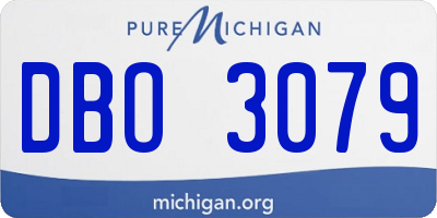 MI license plate DBO3079