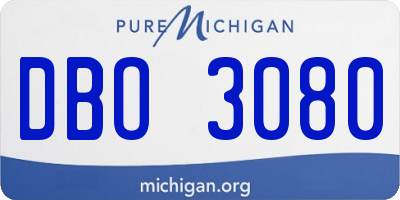 MI license plate DBO3080