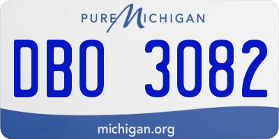 MI license plate DBO3082