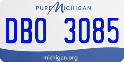 MI license plate DBO3085