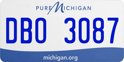 MI license plate DBO3087