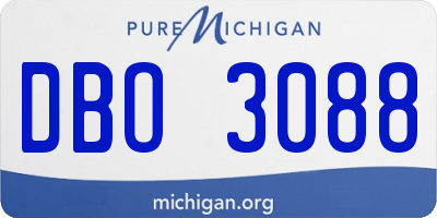 MI license plate DBO3088