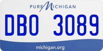 MI license plate DBO3089