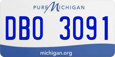 MI license plate DBO3091