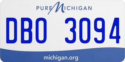 MI license plate DBO3094