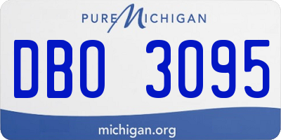 MI license plate DBO3095