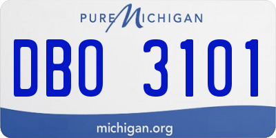 MI license plate DBO3101